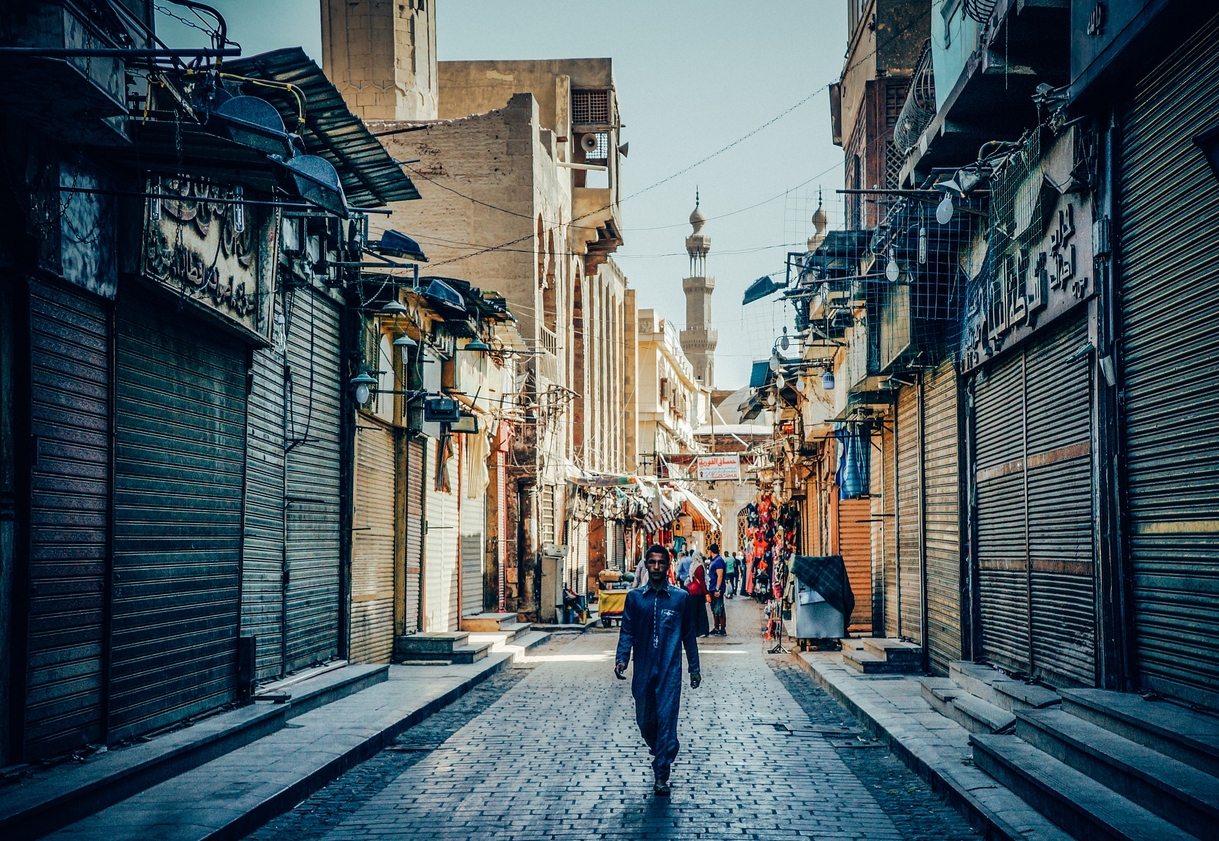 A photograph of a street in Cairo